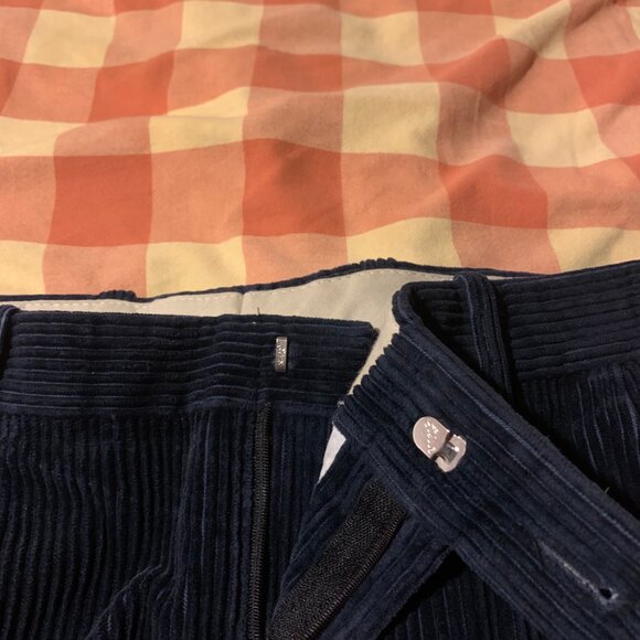 Mens Vintage 33x30 Tommy Hilfiger Dark Blue Corduroy Pants - Picture 4 of 6